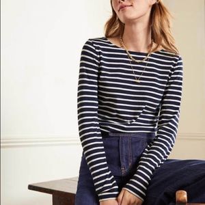Boden Jersey Striped Top